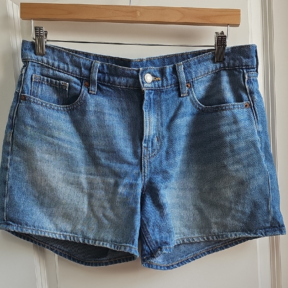 Old Navy Classic Blue Denim Shorts Mid Rise